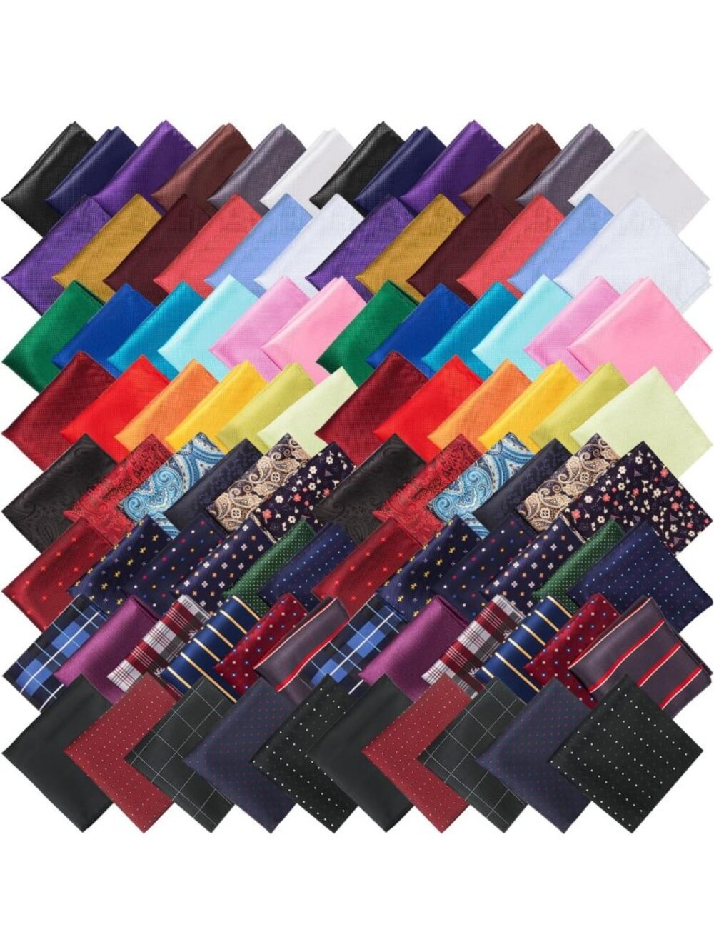 Soft Colored Pocket Square Handkerchiefs for Weddings, Parties & Holidays